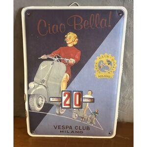ITALIAN CAVALLINI PERPETUAL CALENDAR CIAO BELLA VESPA CLUB MILANO RARE
